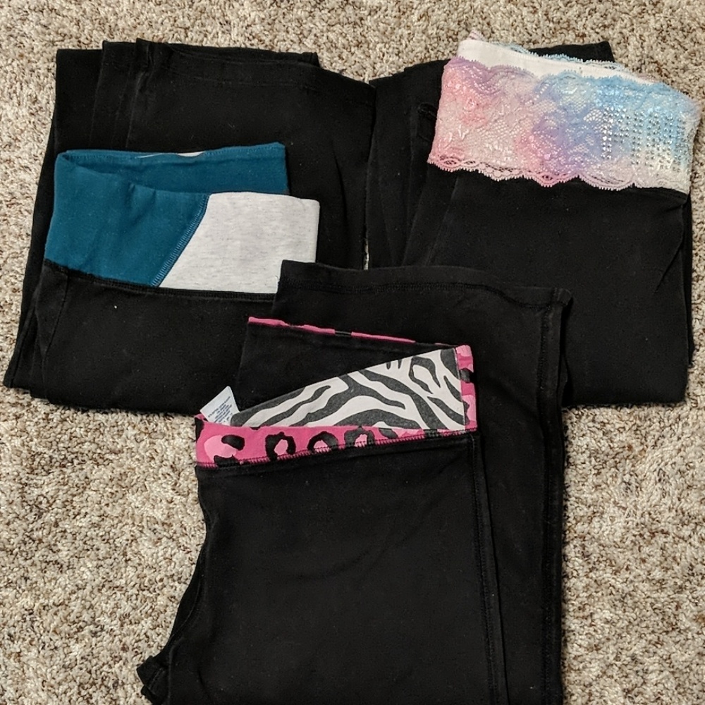 VS PINK lot of 3 yoga pants